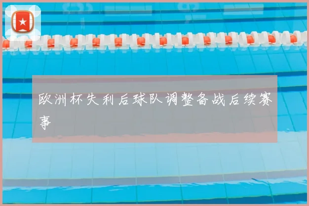 欧洲杯失利后球队调整备战后续赛事